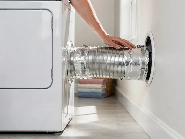 Professional dryer vent hose installation by Watertown Dryer Vent Cleaning in Watertown