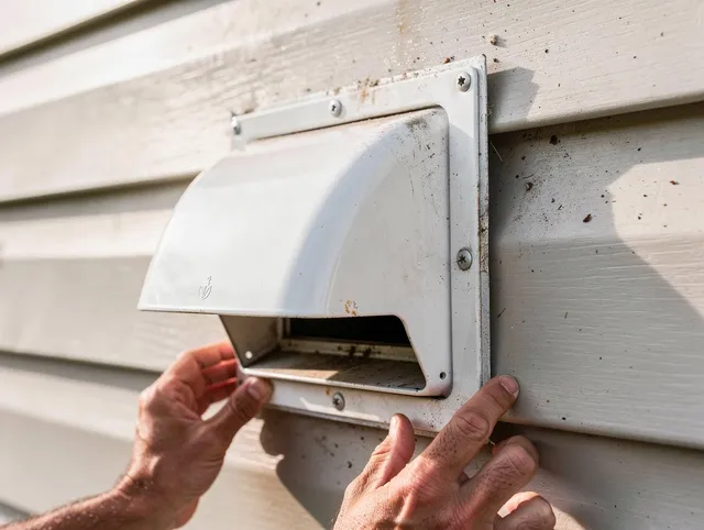 Watertown Dryer Vent Cleaning technician delivering thorough residential dryer vent cleaning service in Watertown